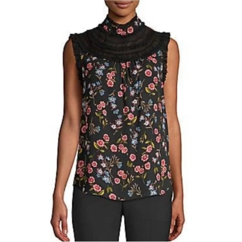 Kate Spade New York Meadow Lace Trim Top, size large